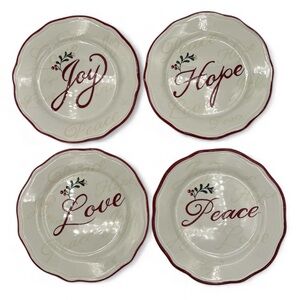 Better Homes & Gardens Heritage Collection Holiday Plates Set of 4 Ceramic